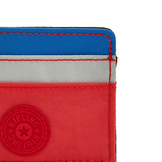 Kipling Cardy Card Holder Táska Kék Piros | HU 2053NW